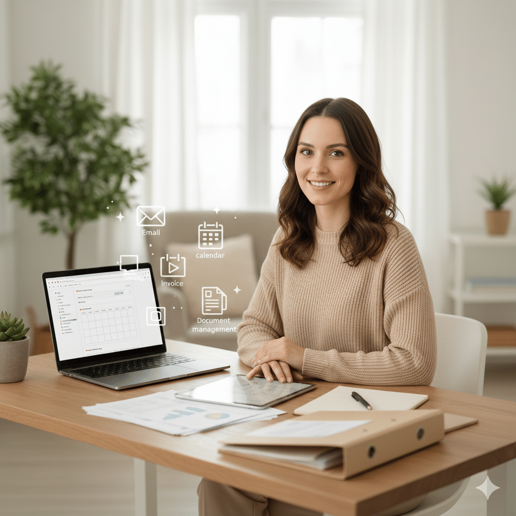 Gestion d'emails, facturation et calendrier par votre assistante virtuelle.