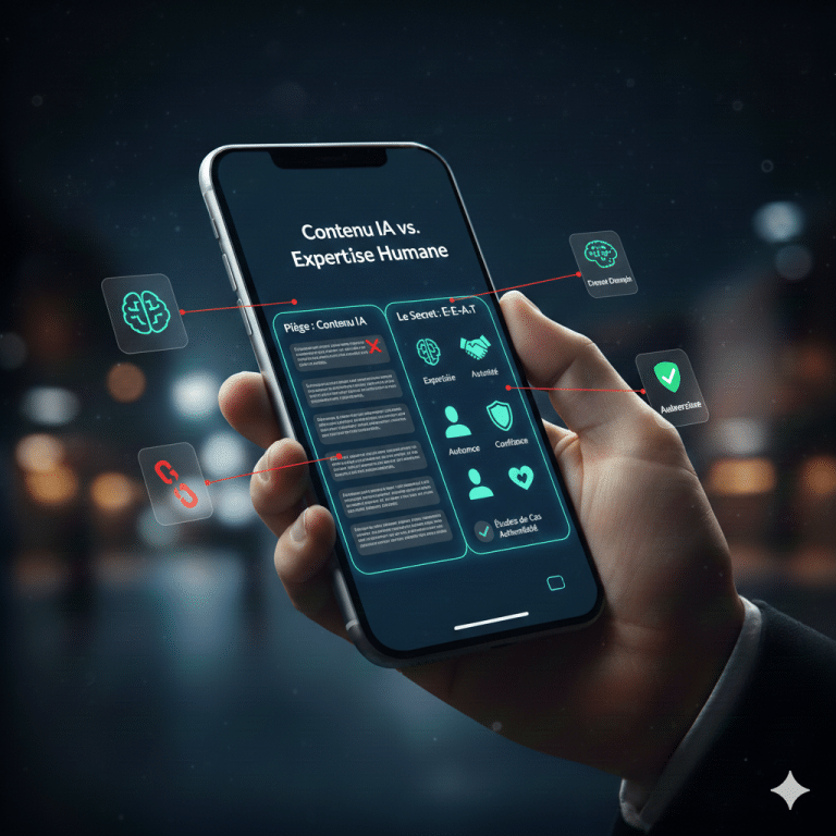 Expertise humaine E-E-A-T vs contenu IA pour la stratégie digitale CJ.