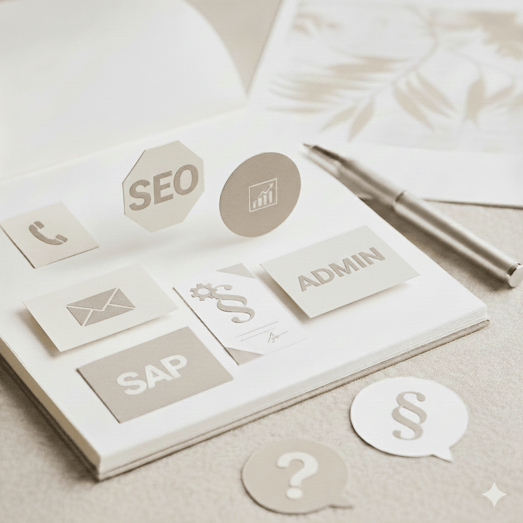 Services SEO, ADMIN et SAP : solutions de gestion pour entrepreneurs et PME.
