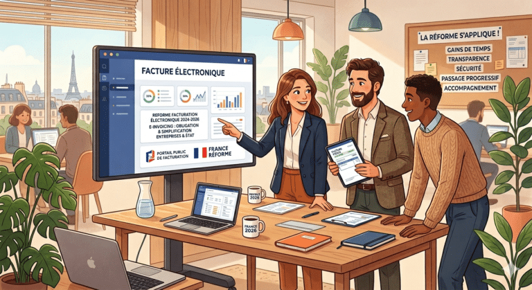 Assistante virtuelle spécialisée en facturation électronique : accompagnement des entreprises pour la réforme et la gestion administrative.