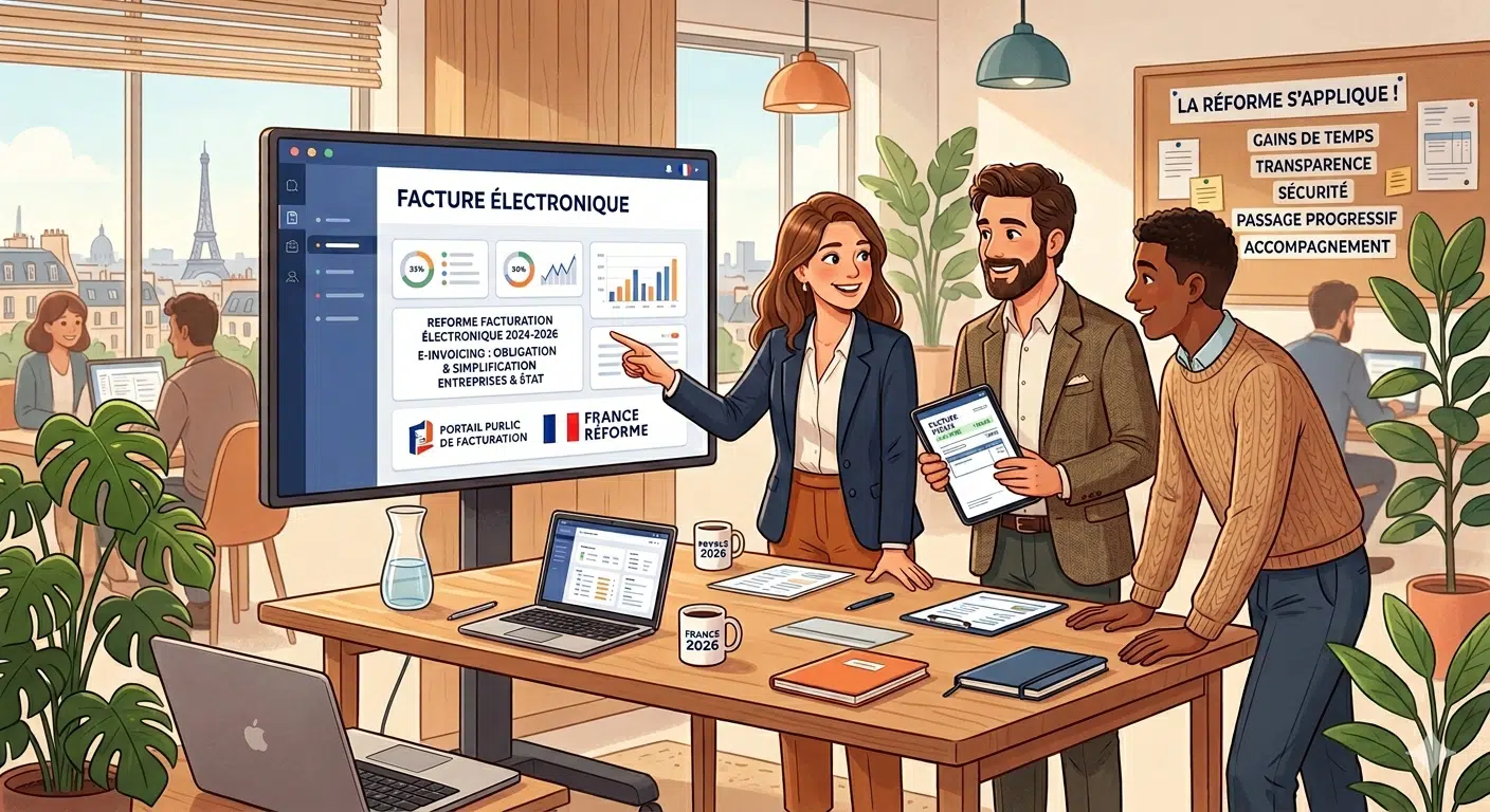 Assistante virtuelle spécialisée en facturation électronique : accompagnement des entreprises pour la réforme et la gestion administrative.